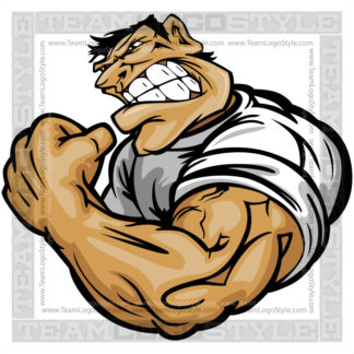 Strong Leprechaun Cartoon Vector Cartoon Strong Man