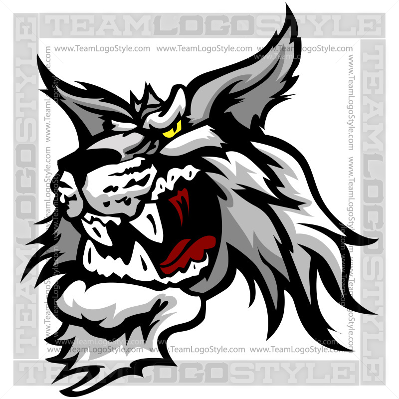 Wildcat Cartoon Head - Vector Clipart Wildcat