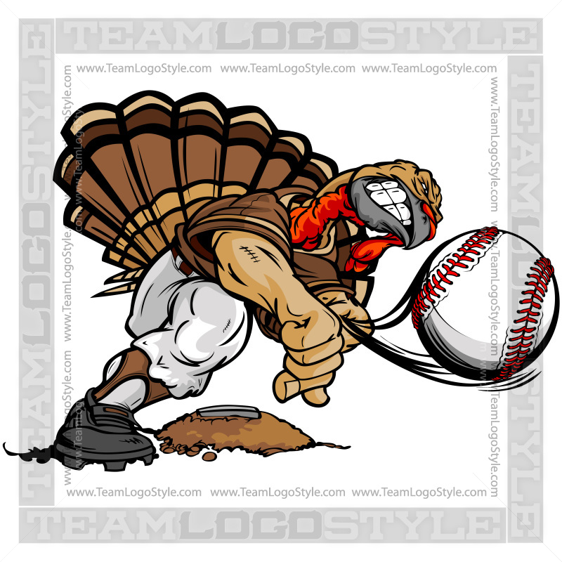 Baseball Thanksgiving Turkey Vector Clipart Thanksgiving Turkey