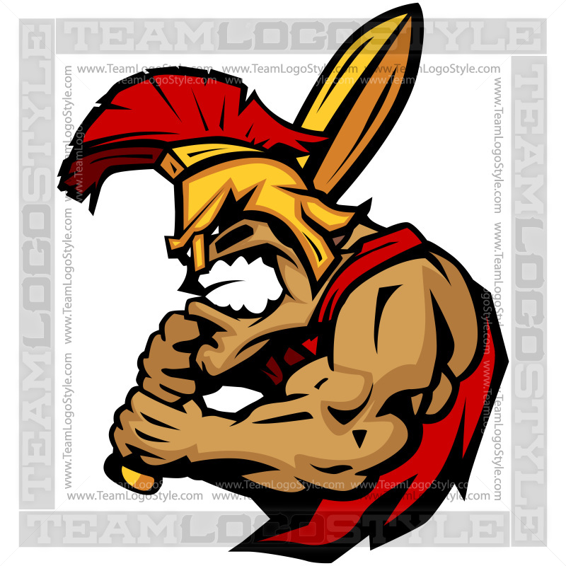 Spartan Cartoon - Vector Clipart Spartan