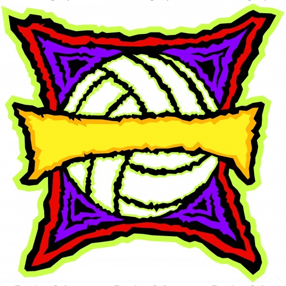 Cool Volleyball Shirt Design Vector Clipart Banner Design