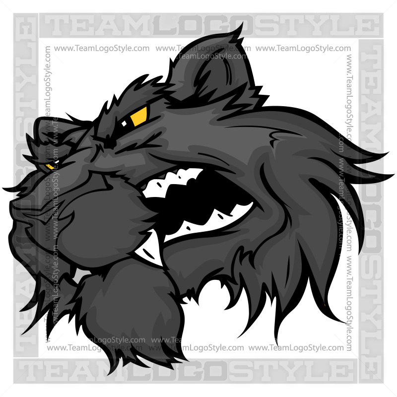 Cartoon Panther Head - Vector Clipart Panthers