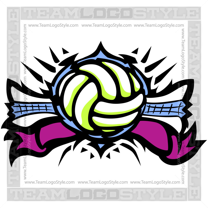 Volleyball Logo - Vector Clipart