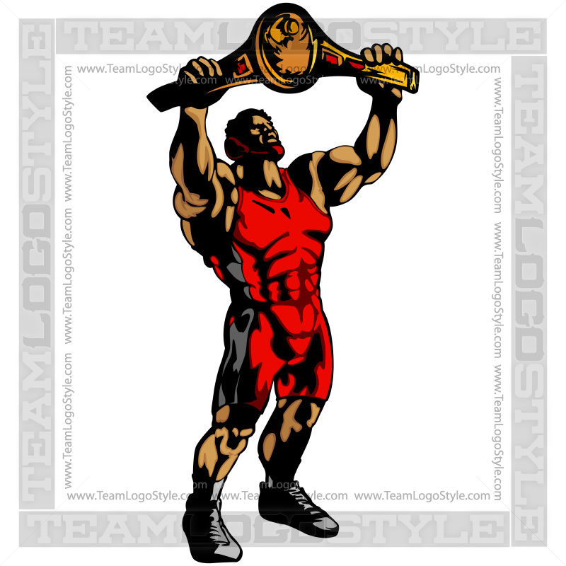 Wrestling Champion Clip Art - Vector Clipart Champion