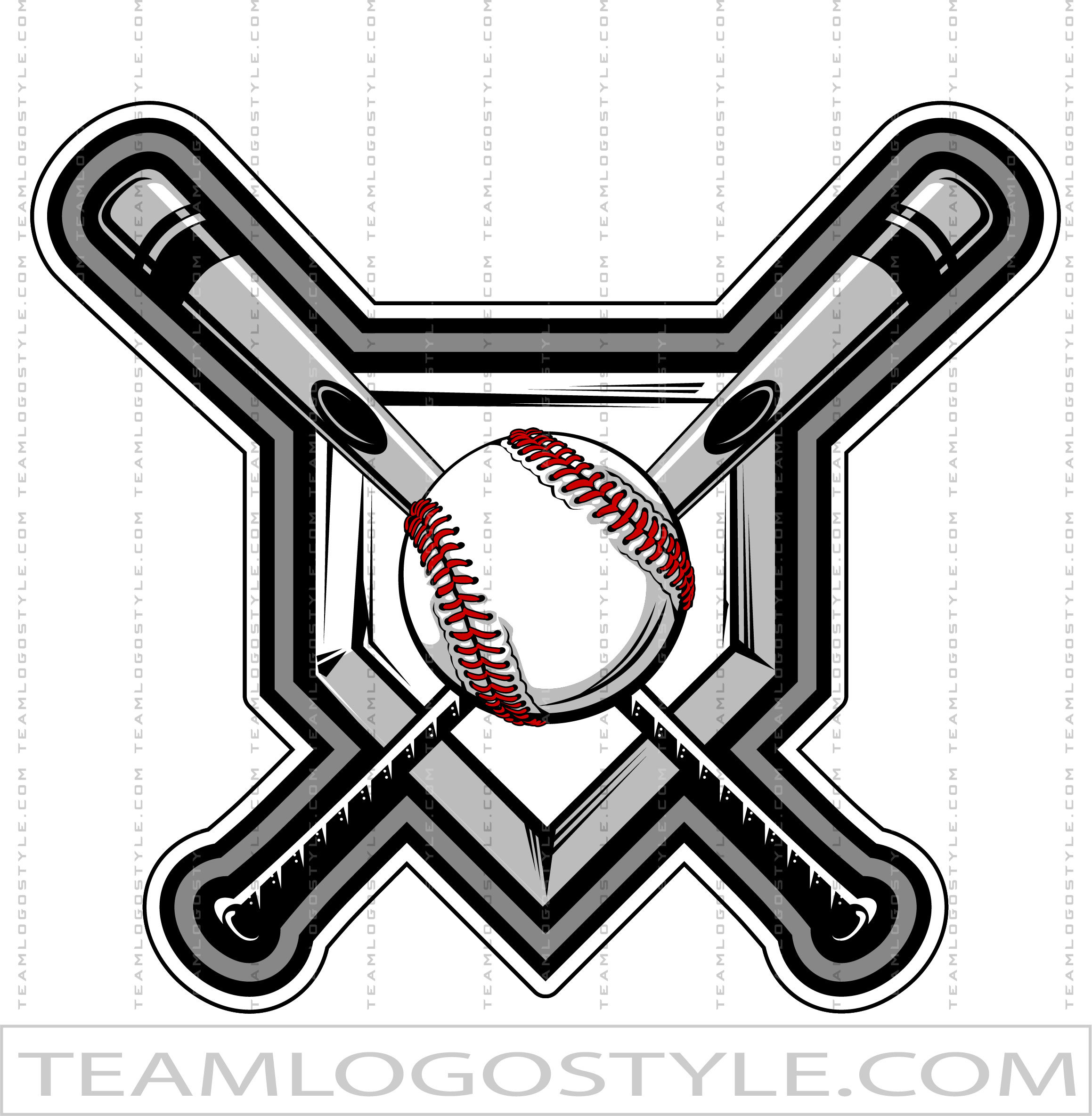 crossed baseball bat clip art