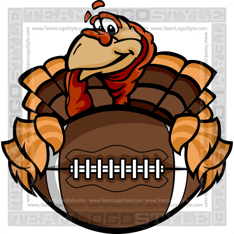 Thanksgiving Turkey Football - Vector Clipart Thanksgiving Turkey