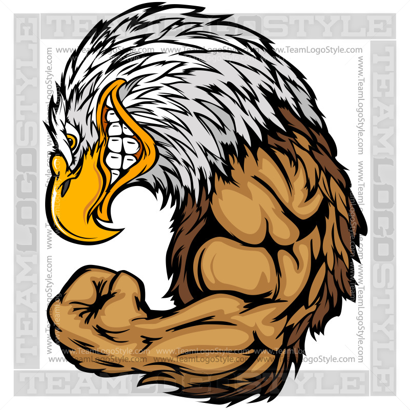 Strong Eagle Cartoon | Vector Format | JPG EPS