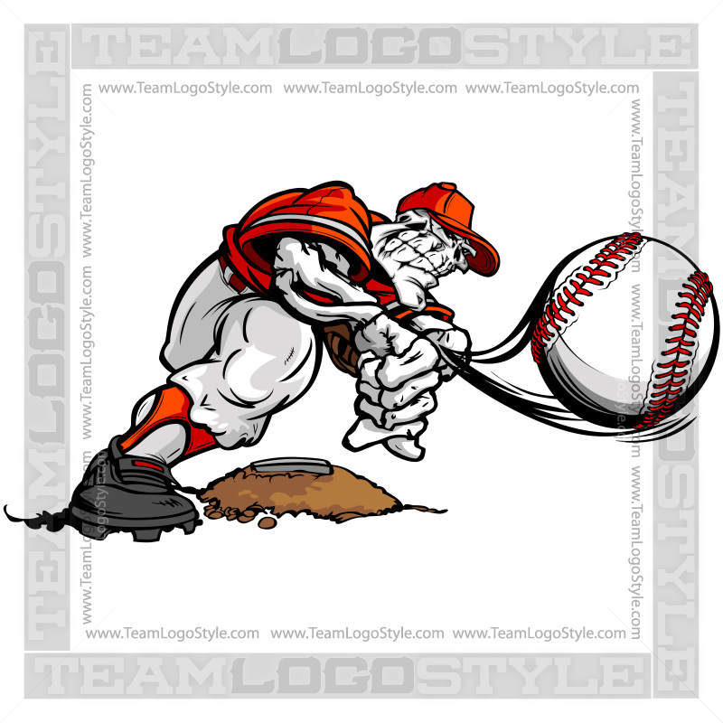 Skeleton Throwing Baseball - Vector Clipart Skeleton