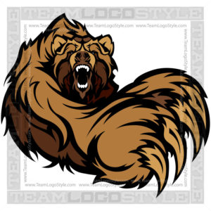 Grizzly Bear Clip Art - Vector Clipart Bear