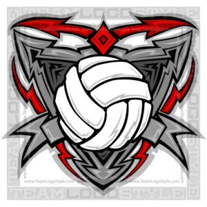 Tribal Volleyball Art - Vector Clipart Tribal Background