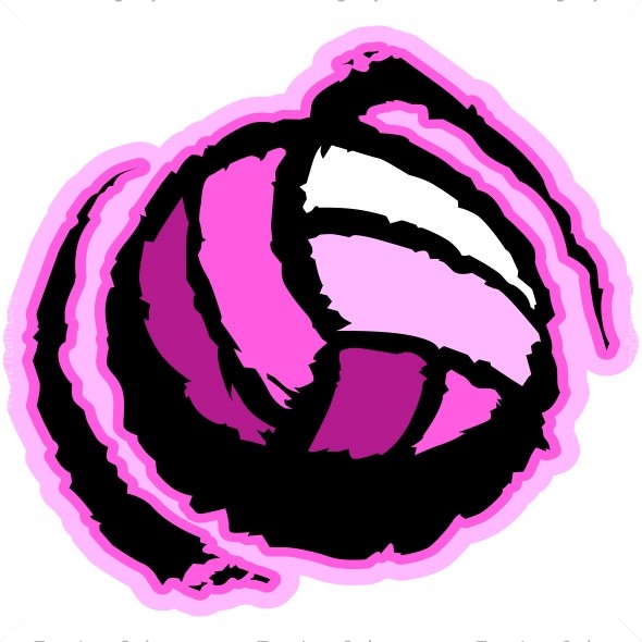Painted Volleyball Shirt Art - Vector Clipart Painted Design