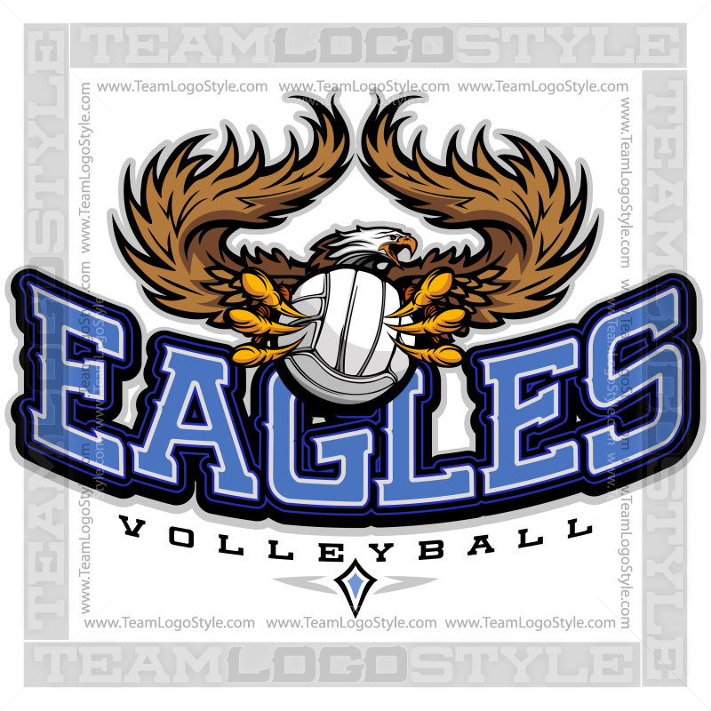 Team Logo Eagles Volleyball | Vector Format | JPG EPS