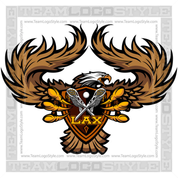 Team Mascot - Eagles Lacrosse - Vector Clipart Eagle