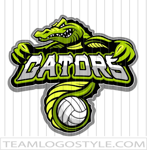 Gators Volleyball Team Logo Vector Format AI JPG EPS PNG