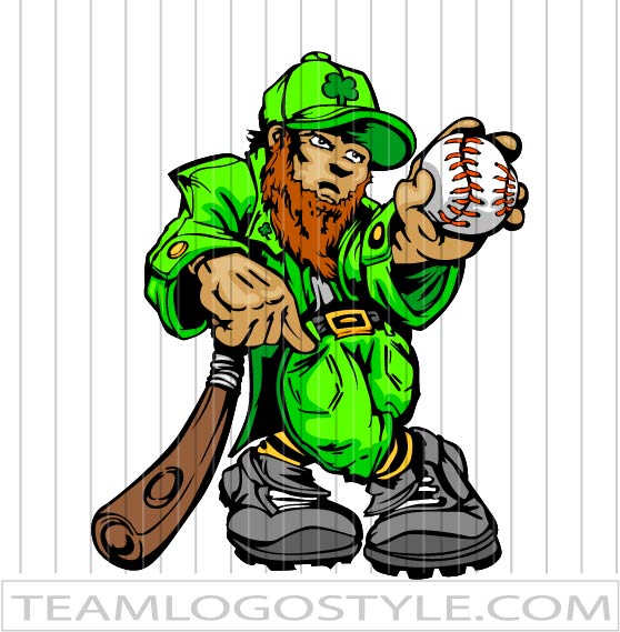 St Patricks Day Baseball, Quality Vector Clipart Images