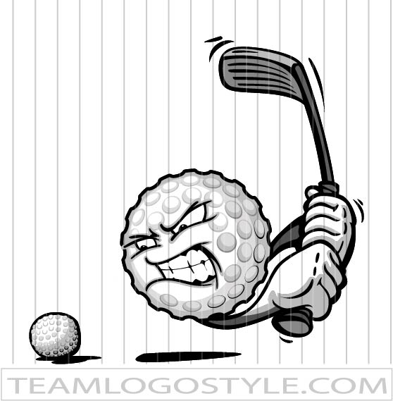 Golf Cartoon | Golfing Character Vector Format | AI JPG EPS PNG