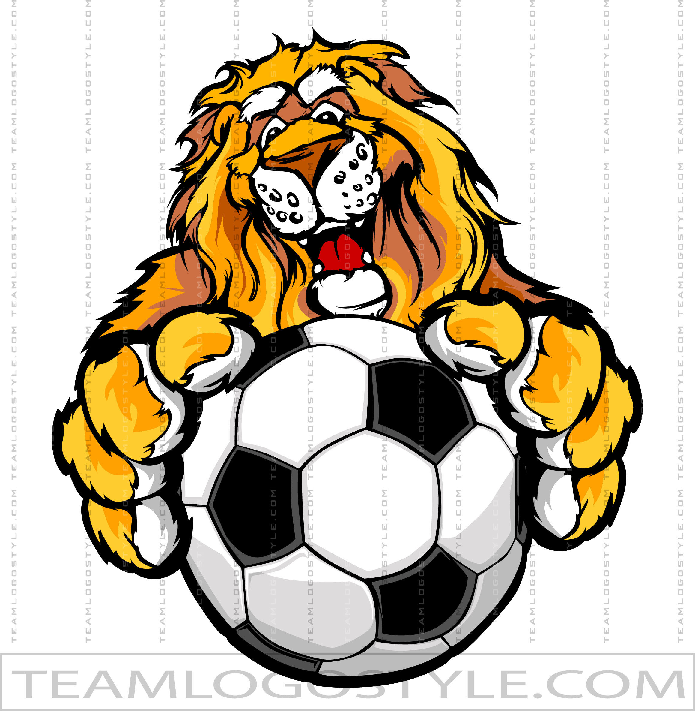 Lion Soccer Logo | Vector Format | AI JPG EPS PNG