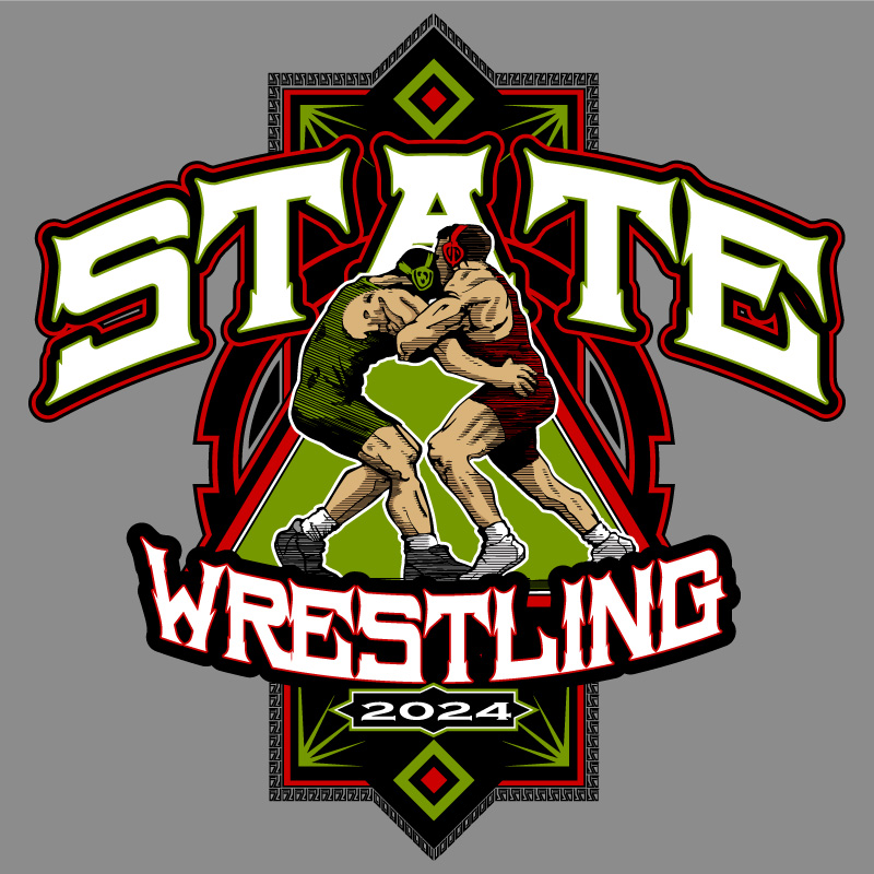 Wrestling Design State Tournament Shirt Design Template