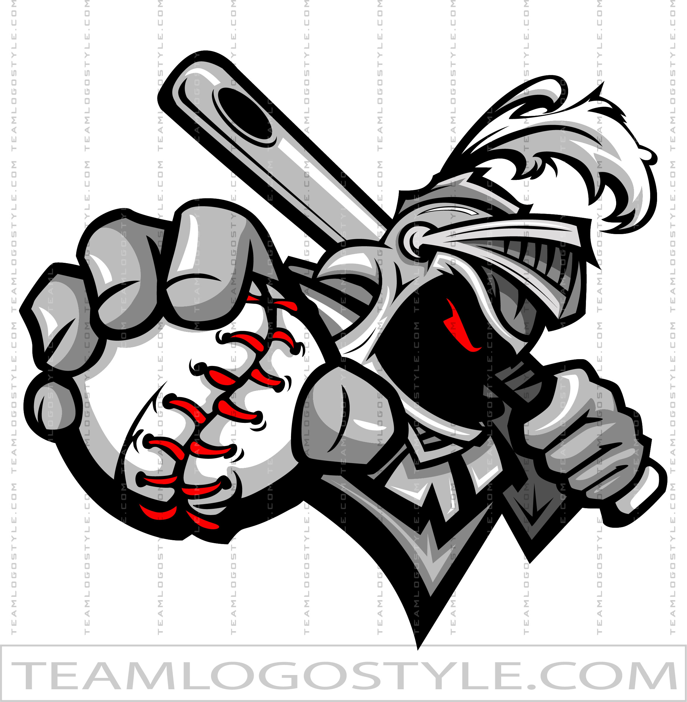 Bandit Baseball Team Logo, Vector Format