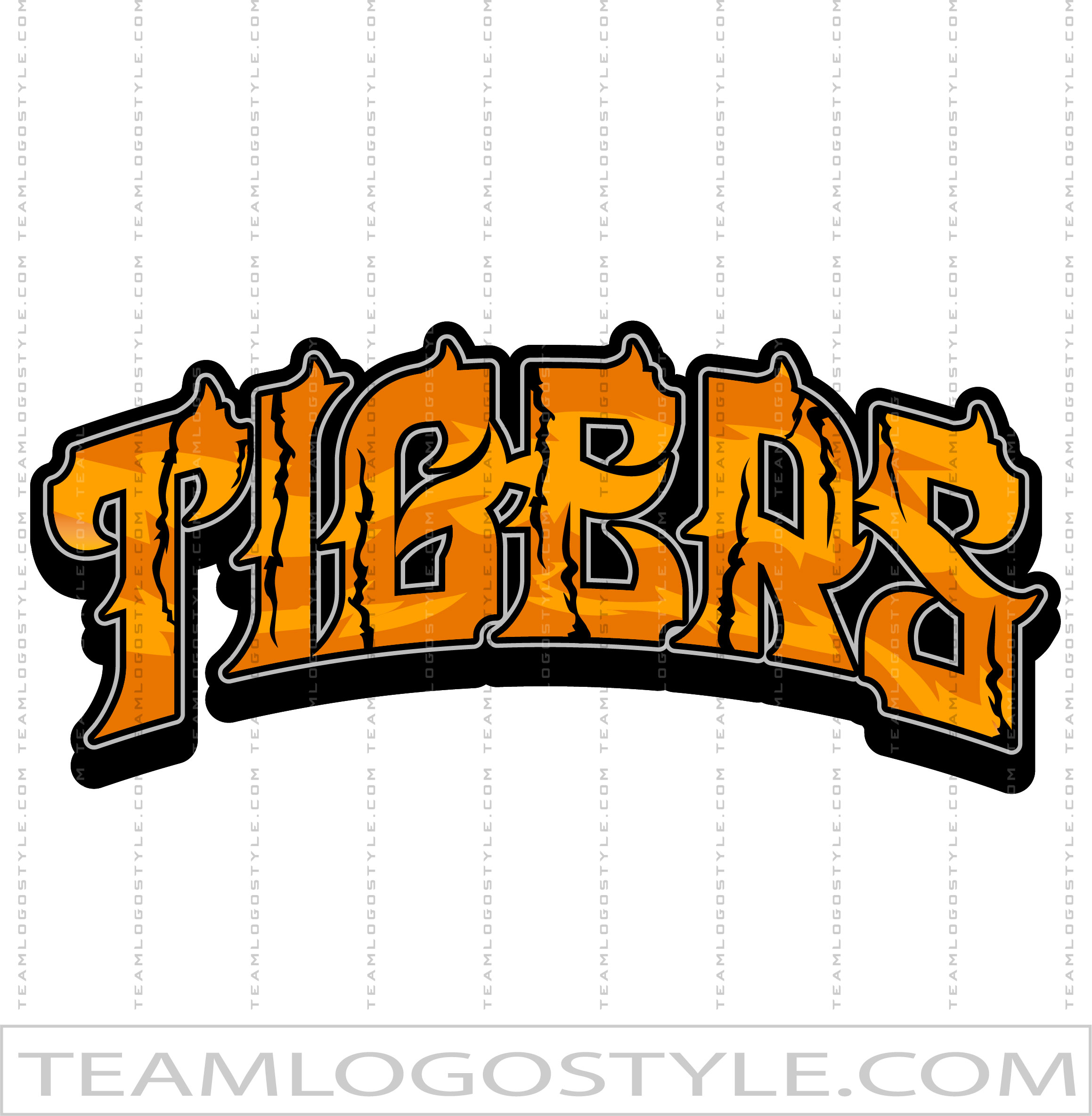 Tigers Baseball Design Is A Tigers Mascot Design Template That Includes  Team Text And A Stylized Baseball Graphic In The Background. Great For Team  Or School T-shirts, Promotions And Advertising. Royalty Free